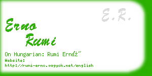 erno rumi business card